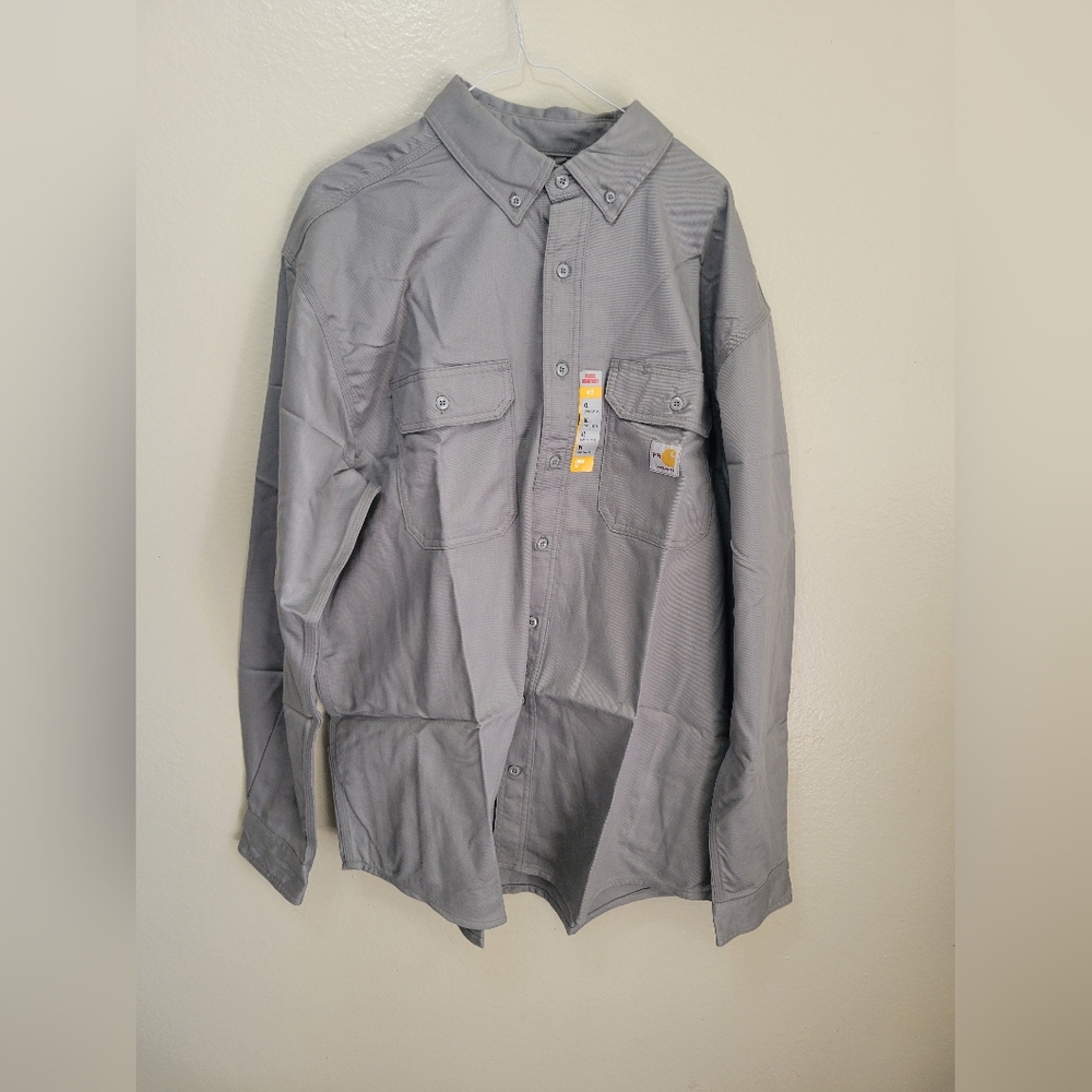 Carhartt Men's FRS160 Flame-Resistant Loose Fit Midweight Twill Long-Sleeve XL
